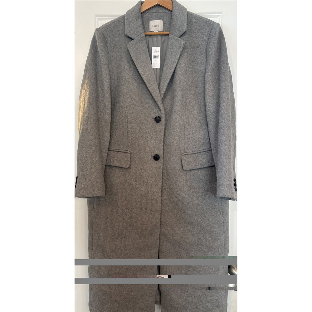 Ann Taylor Loft Women's Long Grey Coat, New With Tags, Size Xl